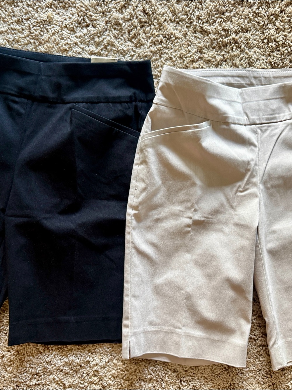 Chico's Pull-On Shorts in Black & Cream